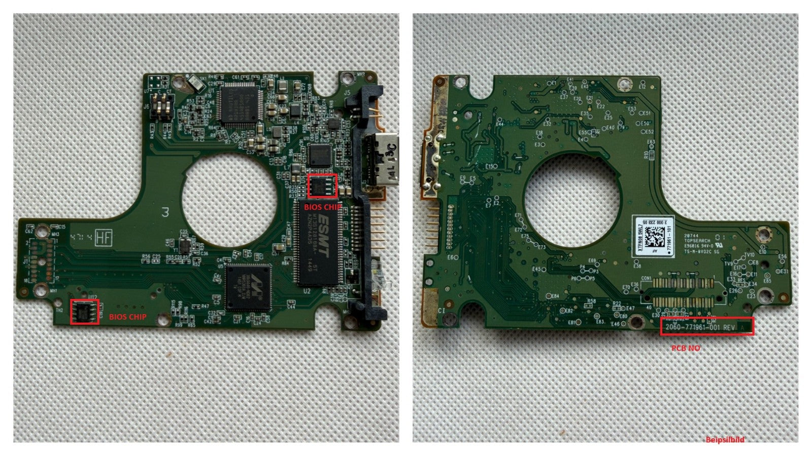 Western Digital PCB Logic Board - Circuit Board - 2060-771961-001 REV A