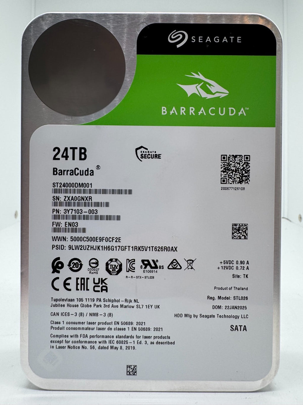 Seagate BarraCuda ST24000DM001 Festplatte HDD - 24TB 3,5" SATA3 CMR 24 TB