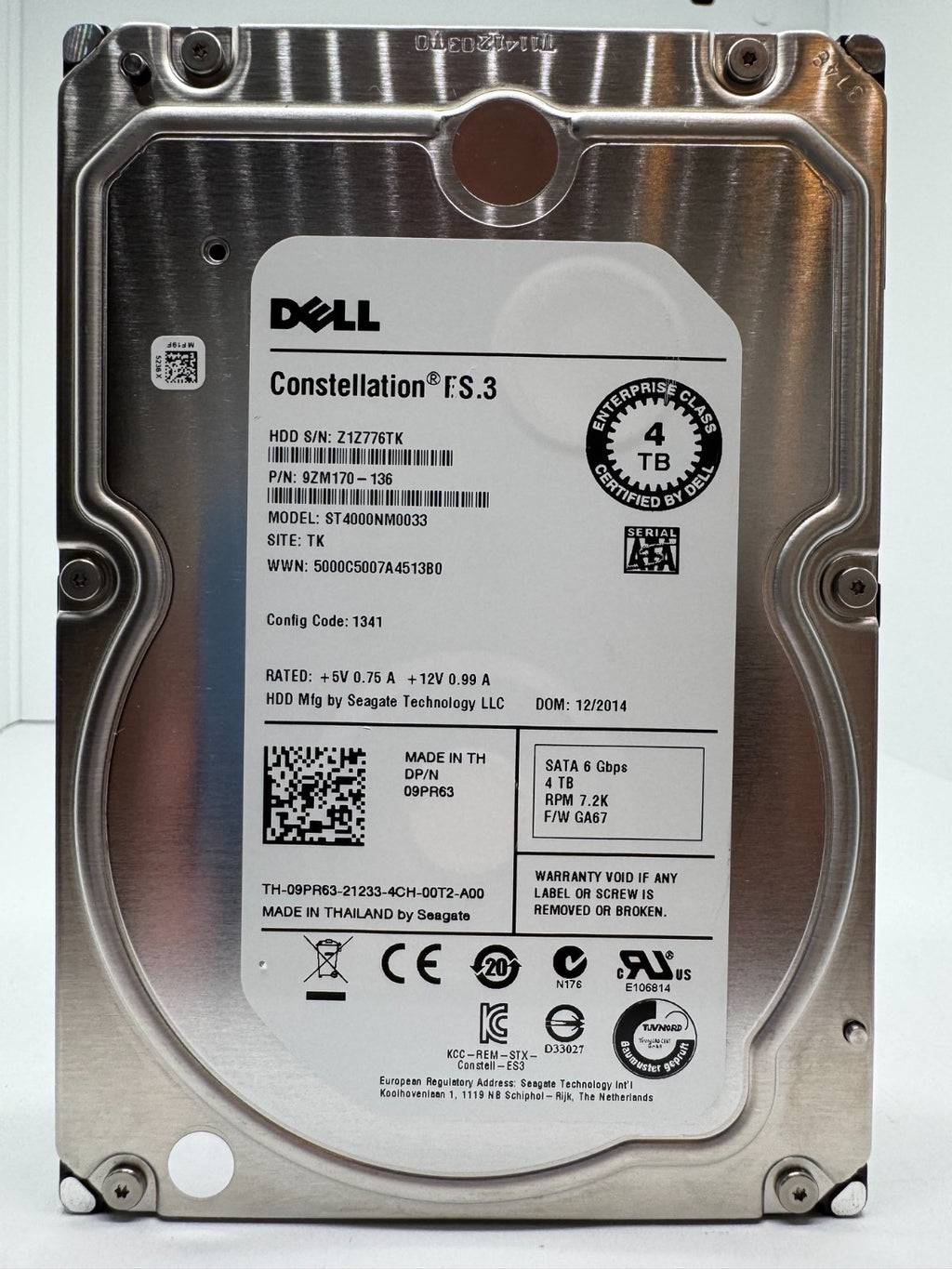 Dell Seagate Constellation ES.3 4TB Interne Festplatte ST4000NM0033 3,5" SATA3