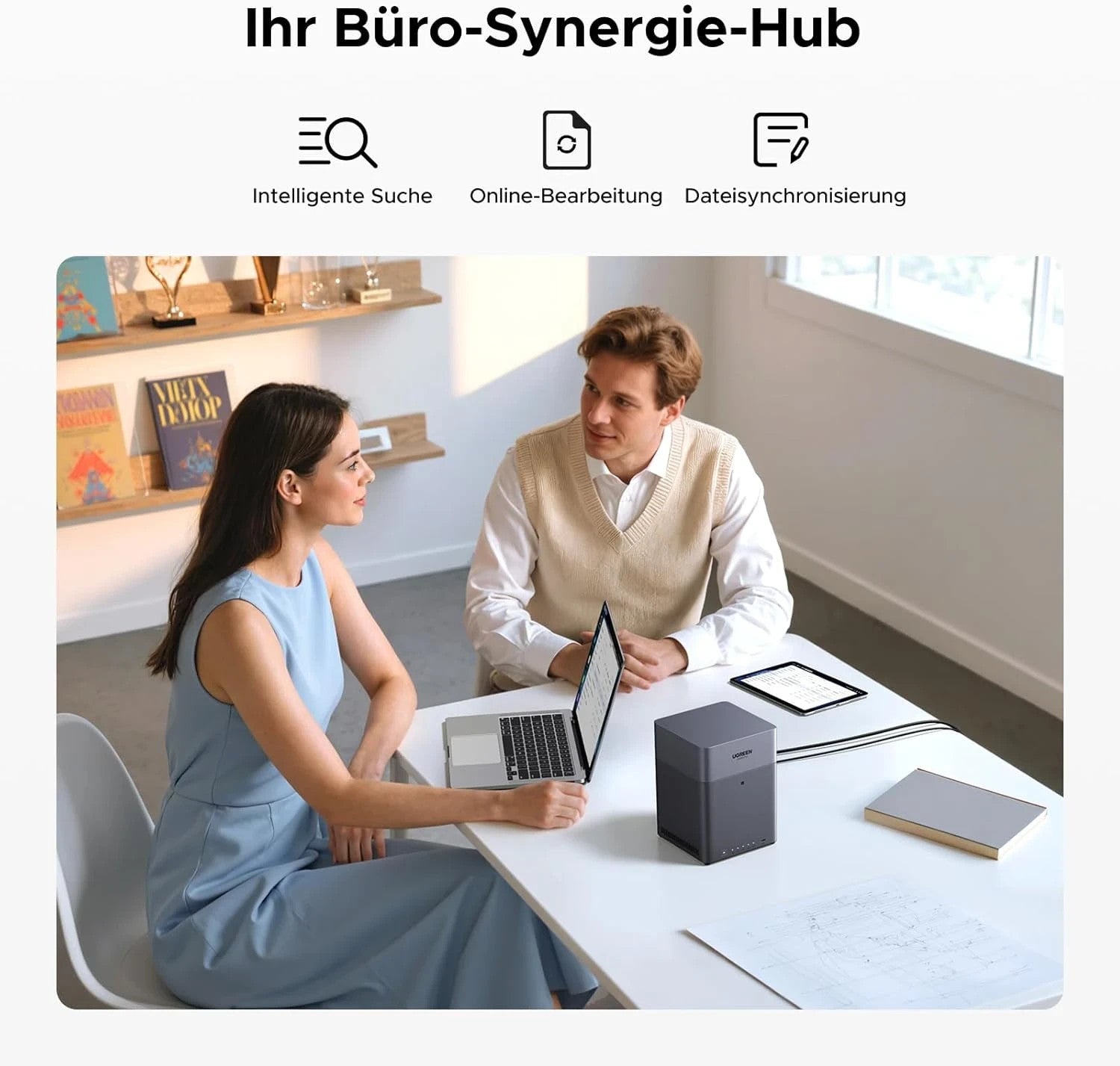 Ugreen NASync DH4300 Plus inkl. 24TB (4x 6TB Bestpreis Festplatte) Desktop NAS