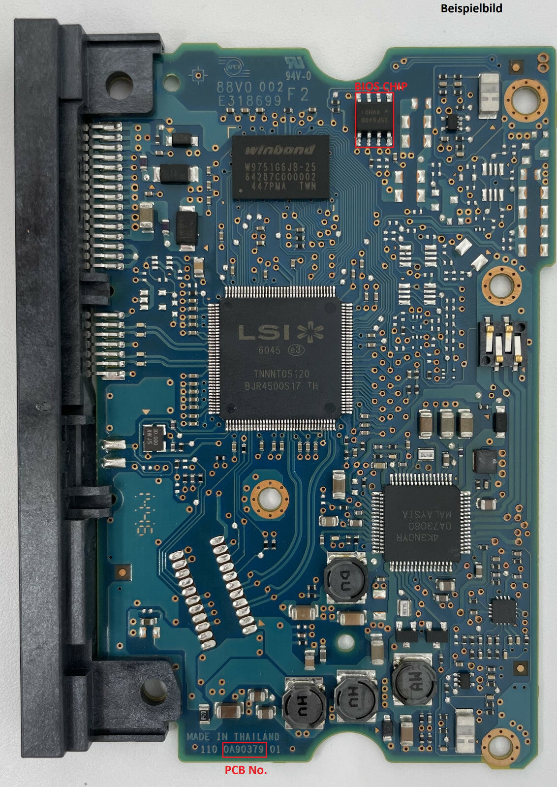 HITACHI HGST PCB Logic Board 0A90379 - Circuit Board - 0J24459 BA4786B