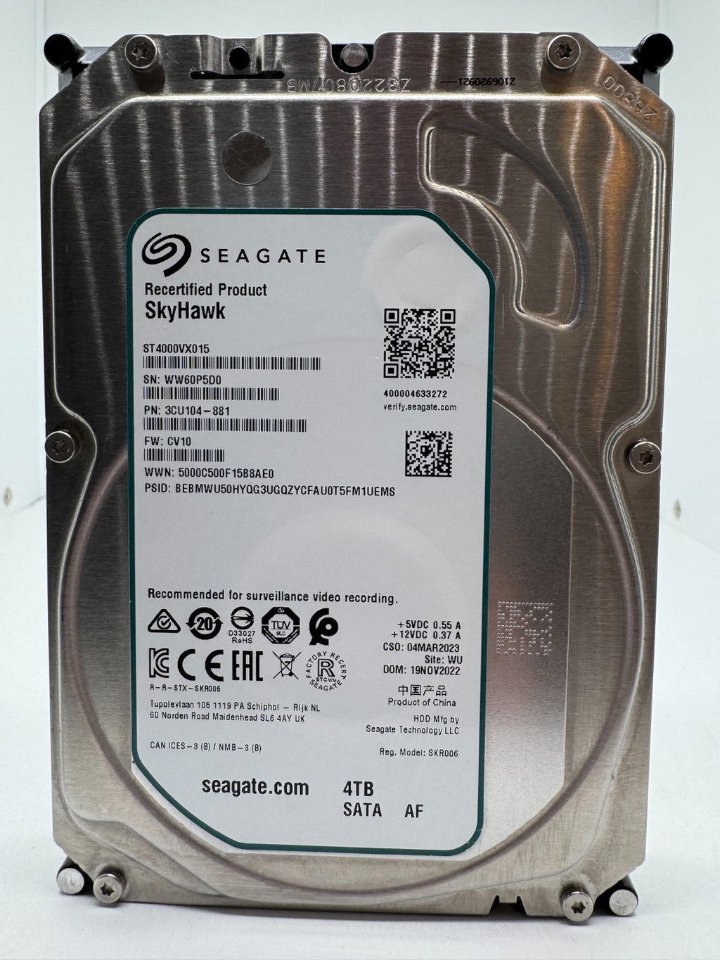 Seagate SkyHawk ST4000VX015 - 4TB 3,5 Zoll 5400UPM SATA3 4 TB CMR