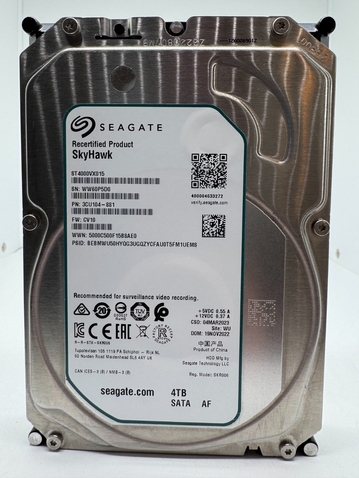 Seagate SkyHawk ST4000VX015 - 4TB 3,5 Zoll 5400UPM SATA3 4 TB CMR