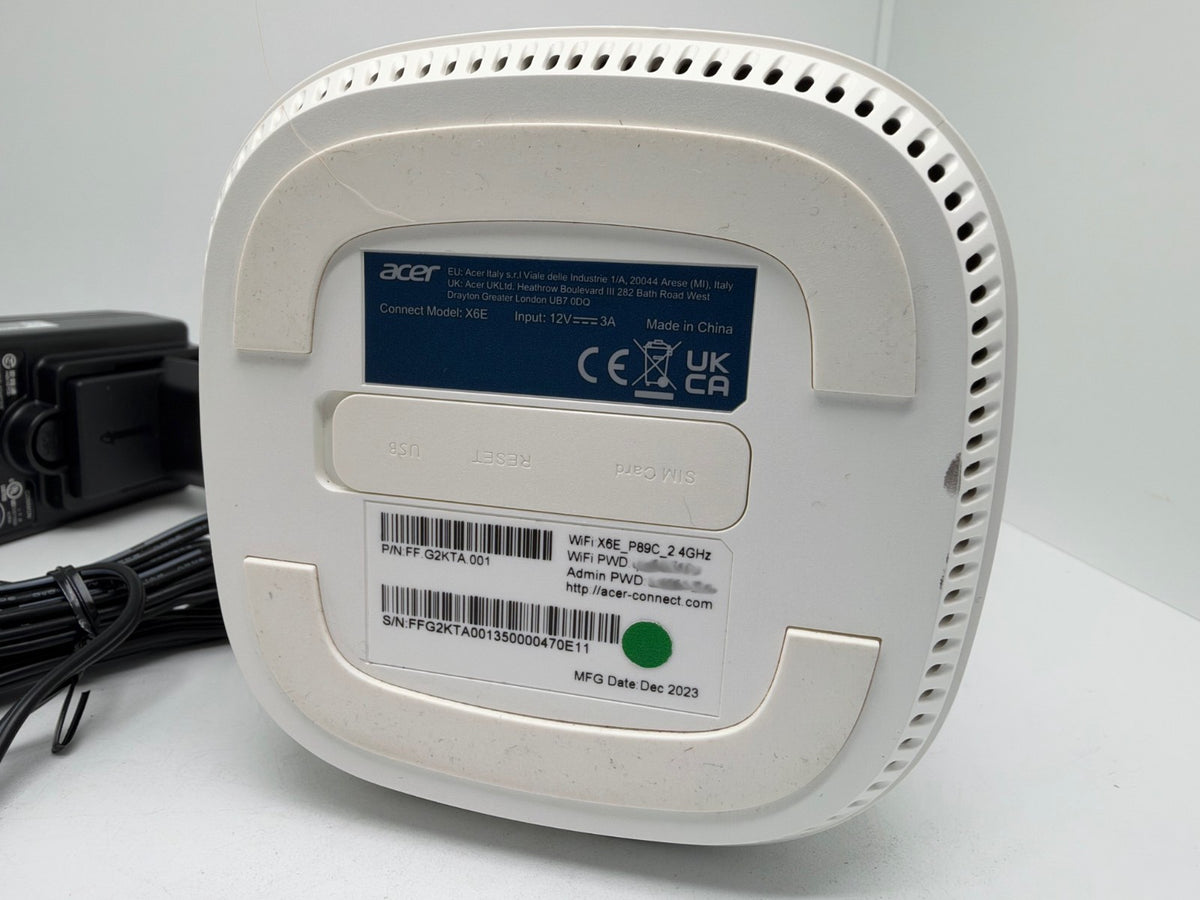 Acer Connect X6E 5G Router WiFi 6E Gigabit Ethernet NanoSIM Dual-Konnektivität a