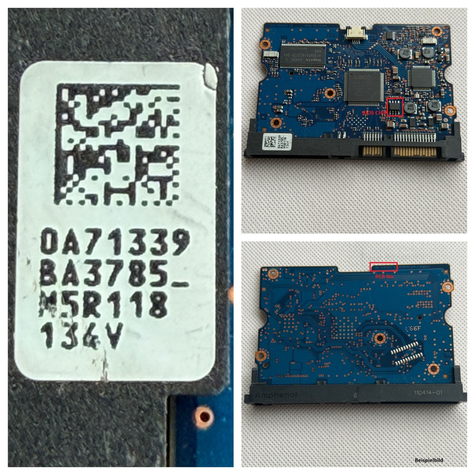 HITACHI HGST PCB Logic Board 420 0A90201 01 - Circuit Board - 0A71339 BA3785_