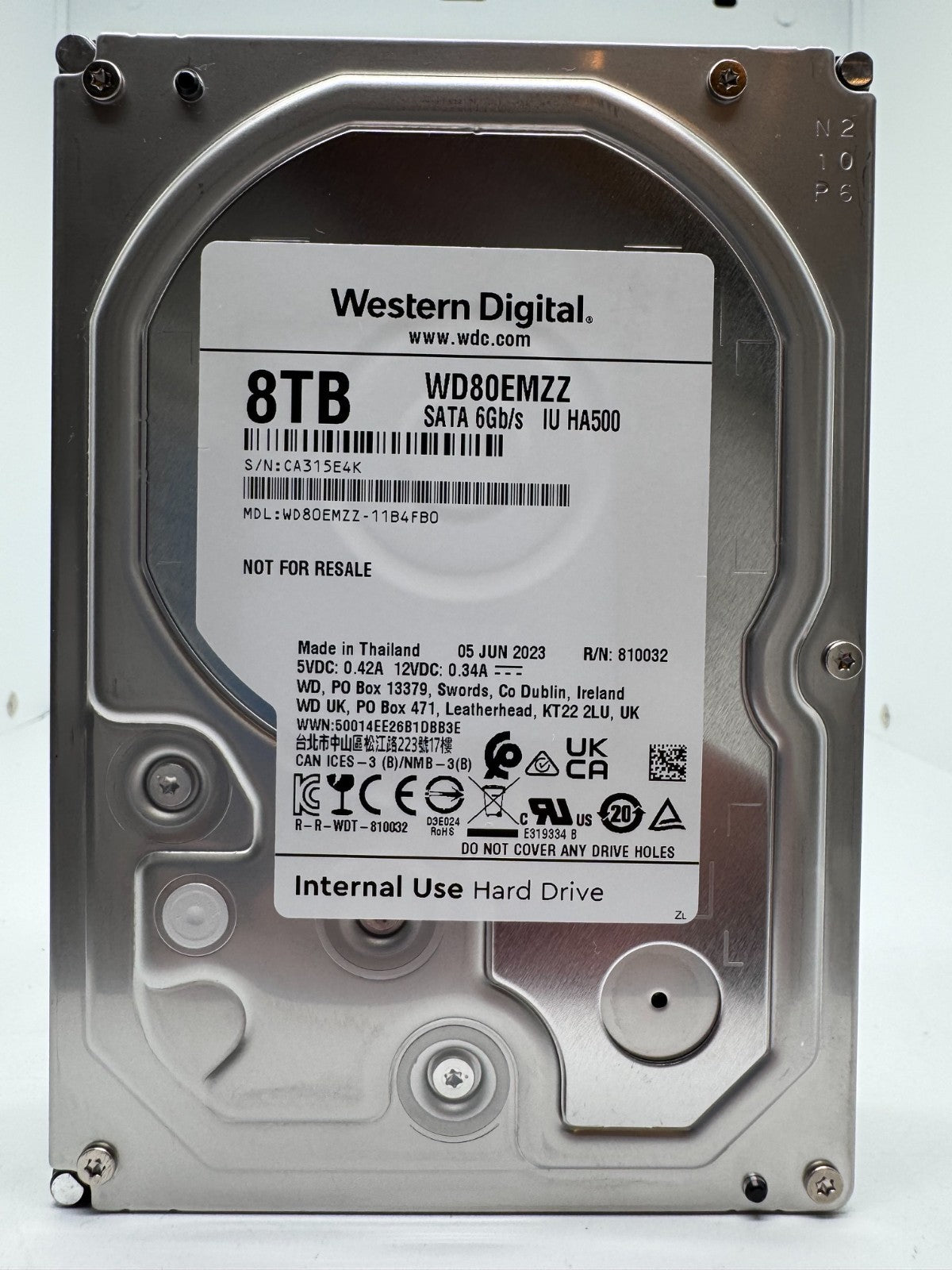 Western Digital 8TB WD80EMZZ intern Festplatte 5640 RPM SATA3 8 TB SATA 3