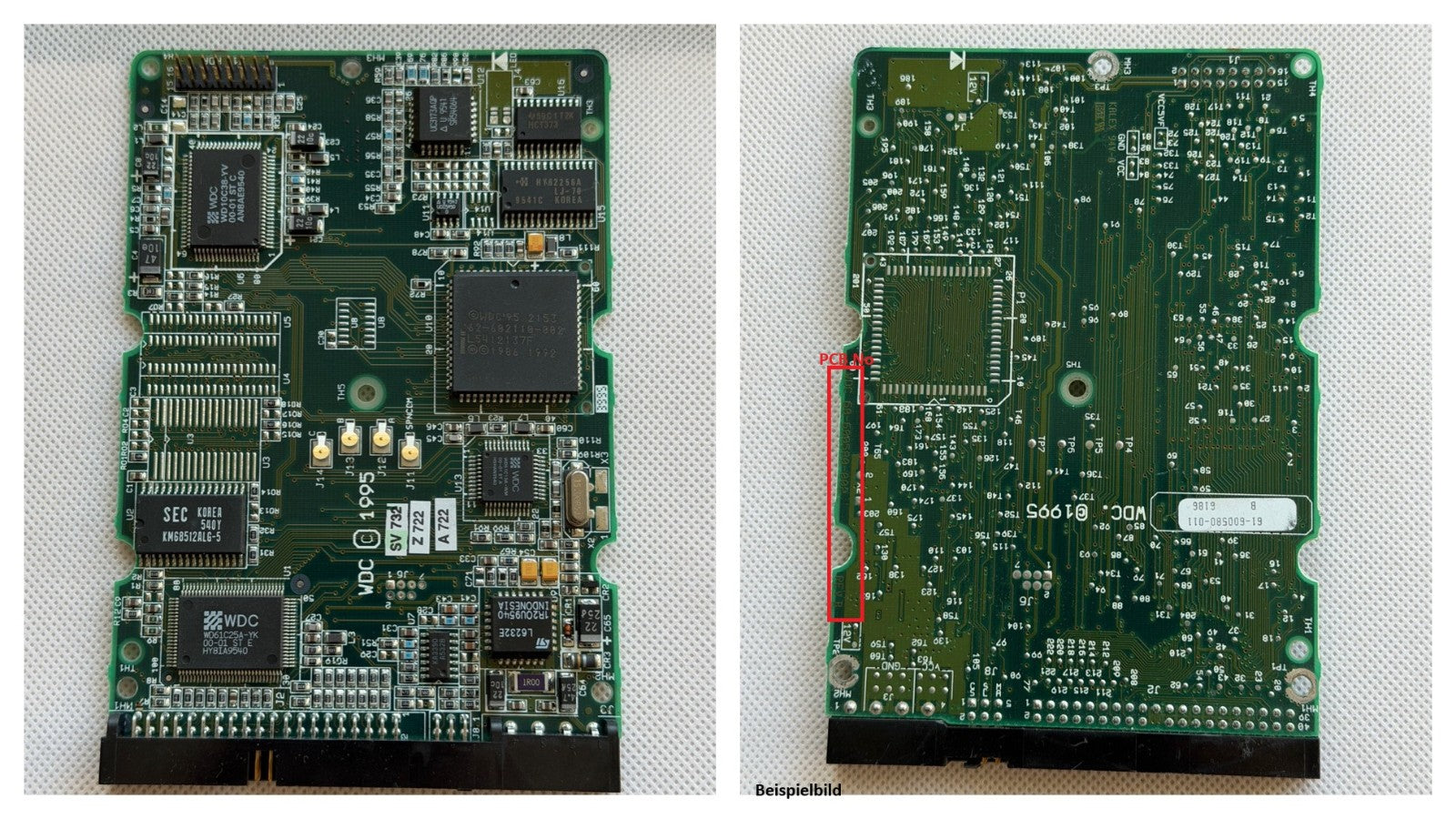 Western Digital PCB Logic Board - Circuit Board -WDC 60-600580-002 REV B