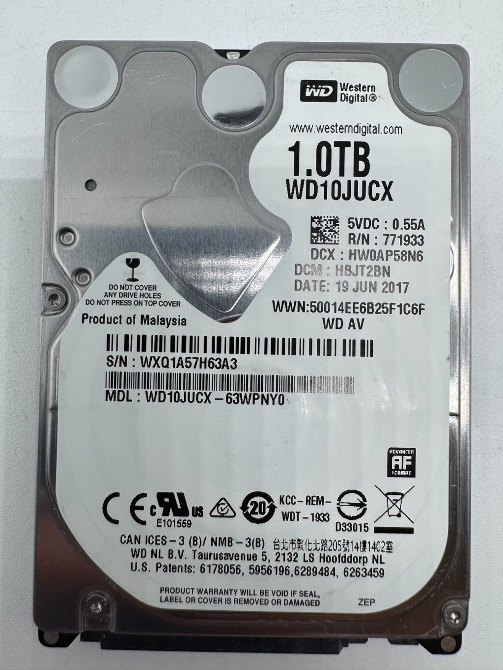 Western Digital WD AV WD10JUCX - 1TB Festplatte 2,5 Zoll 5400RPM SATA3 - 1 TB
