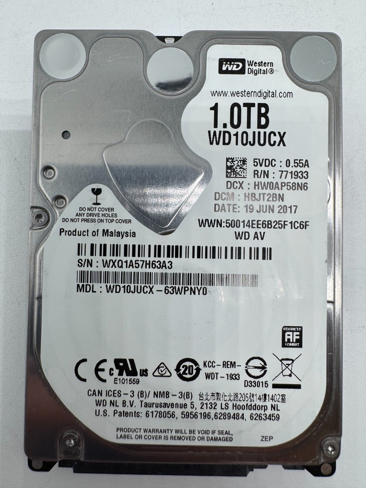 Western Digital WD AV WD10JUCX - 1TB Festplatte 2,5 Zoll 5400RPM SATA3 - 1 TB