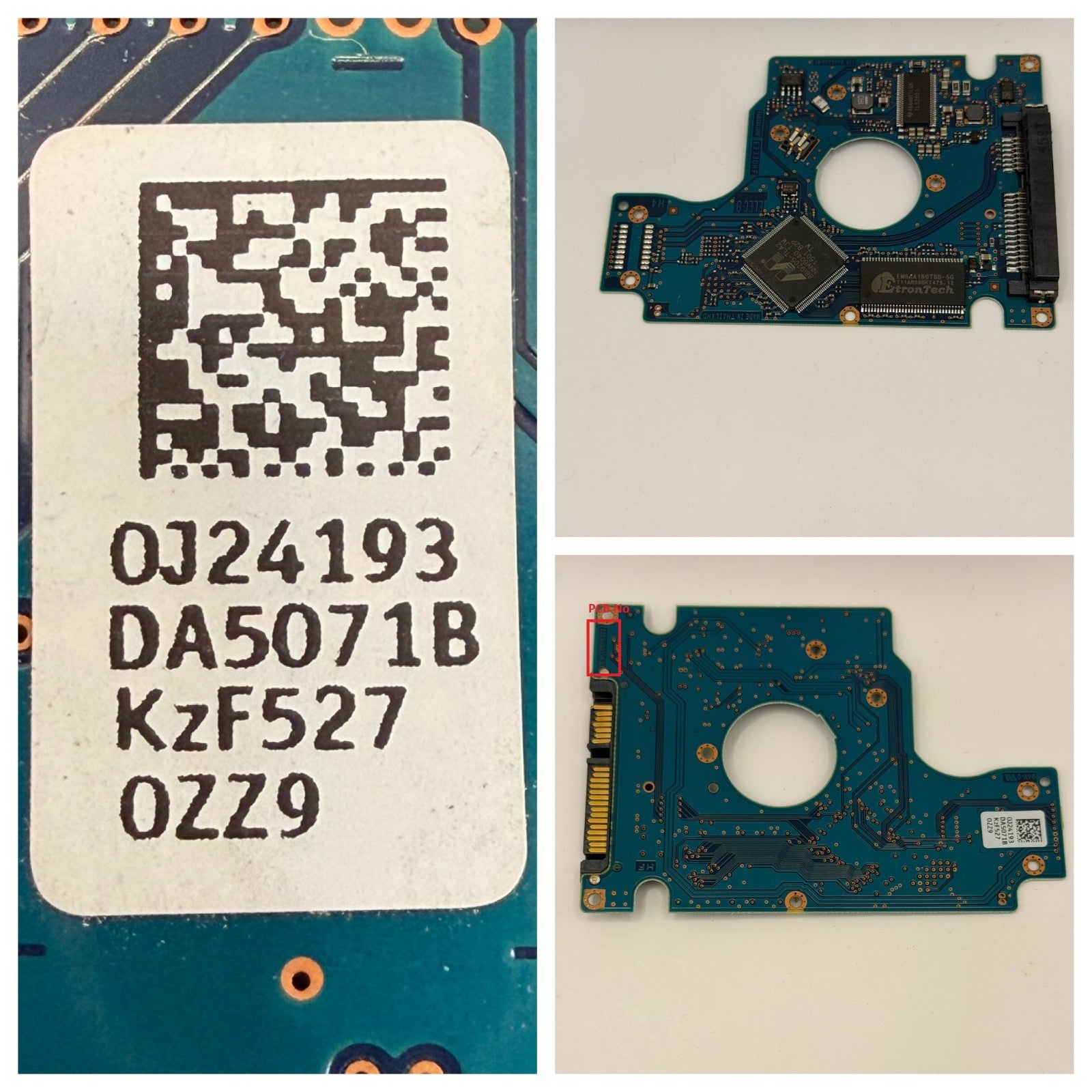HITACHI / HGST PCB Logic Board 220 0A90350 01- 0J24193-DA5071B