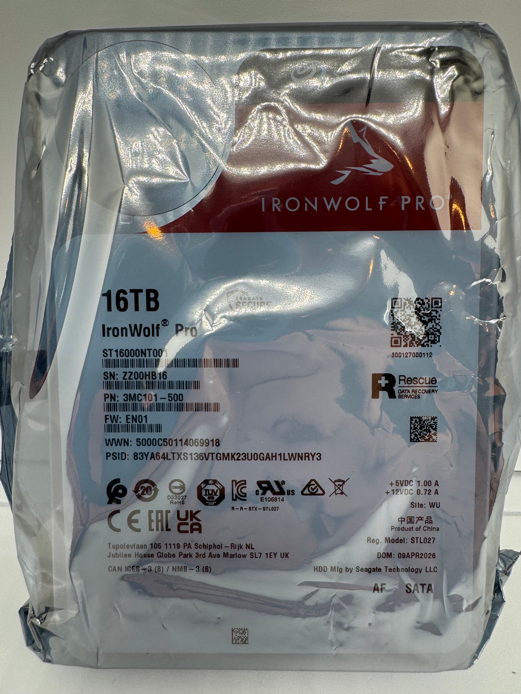 Seagate IronWolf Pro NAS HDD ST16000NT001 - 16TB 3,5 Zoll SATA3 CMR 16 TB