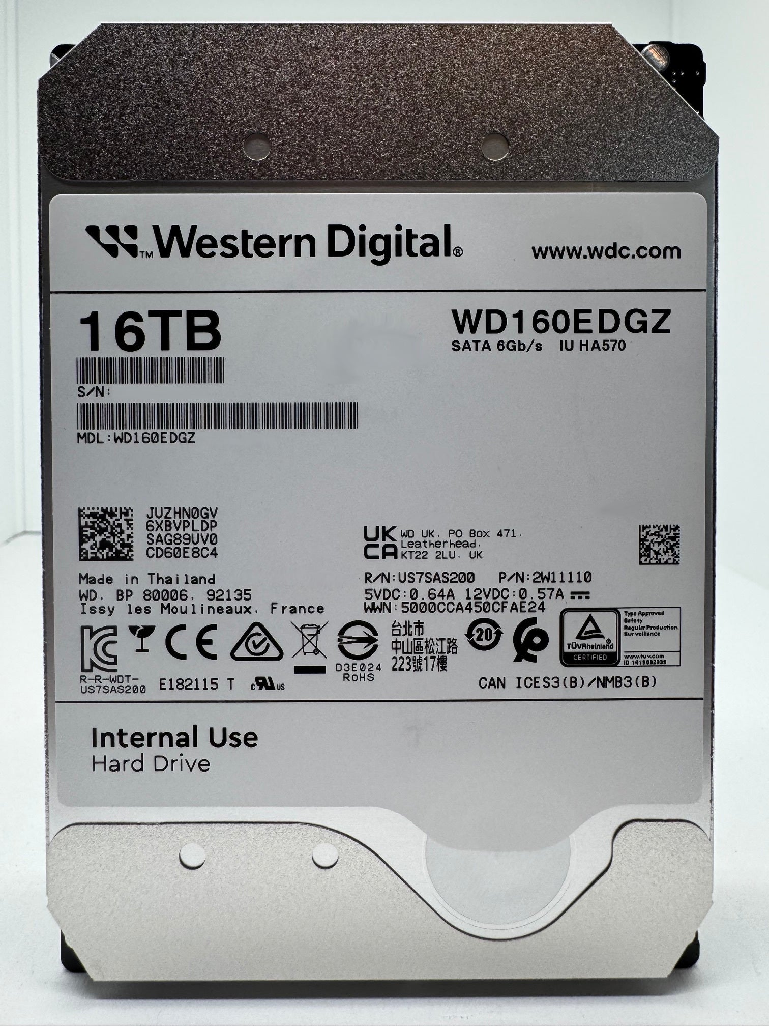 Western Digital WD160EDGZ interne Festplatte 16TB 7200upm SATA3 HDD 3,5 Zoll - NEU