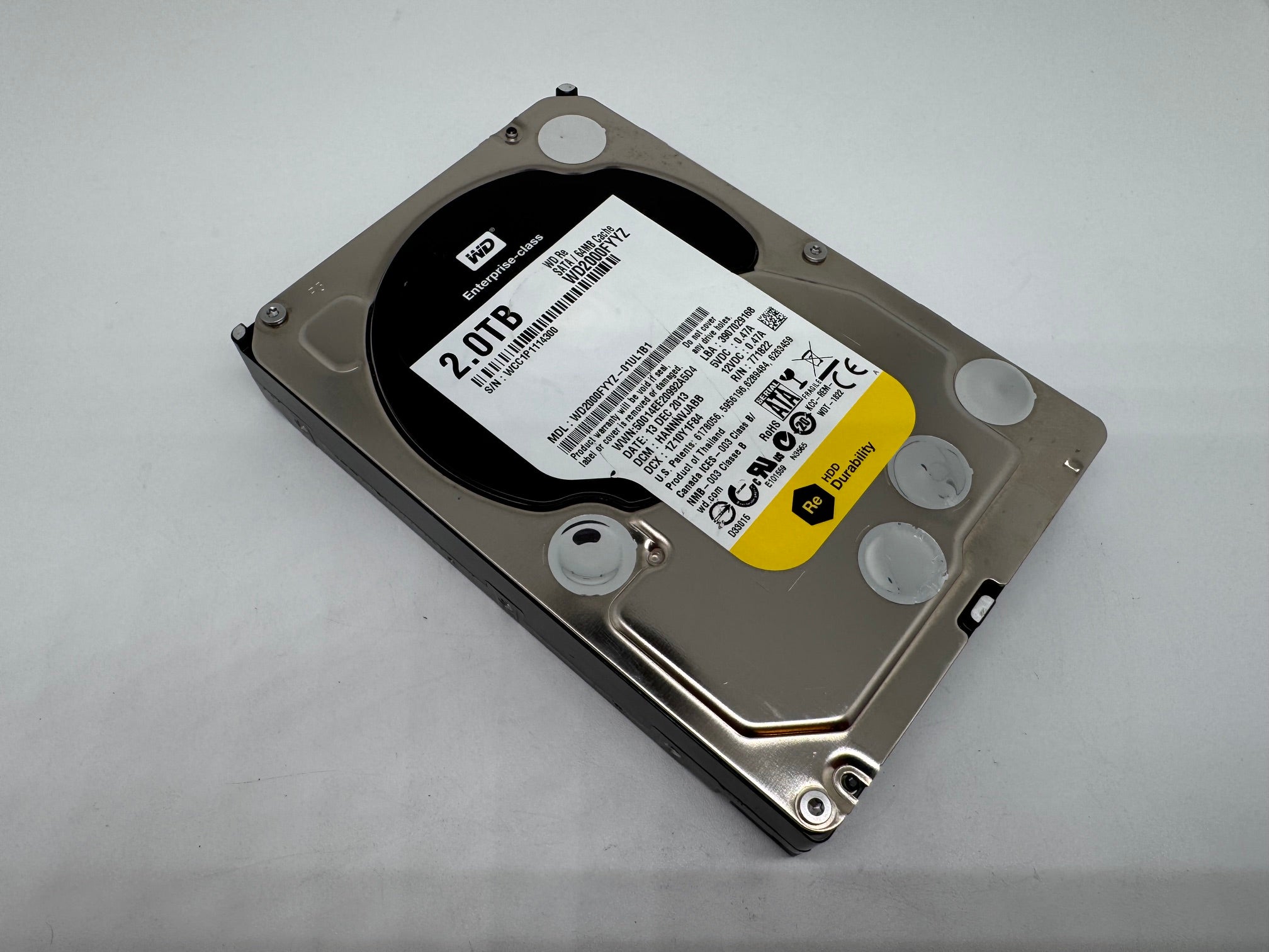 Western Digital WD2000FYYZ WD RE 2TB Festplatte HDD 7200 RPM SATA 3 - 2 TB - refurbished