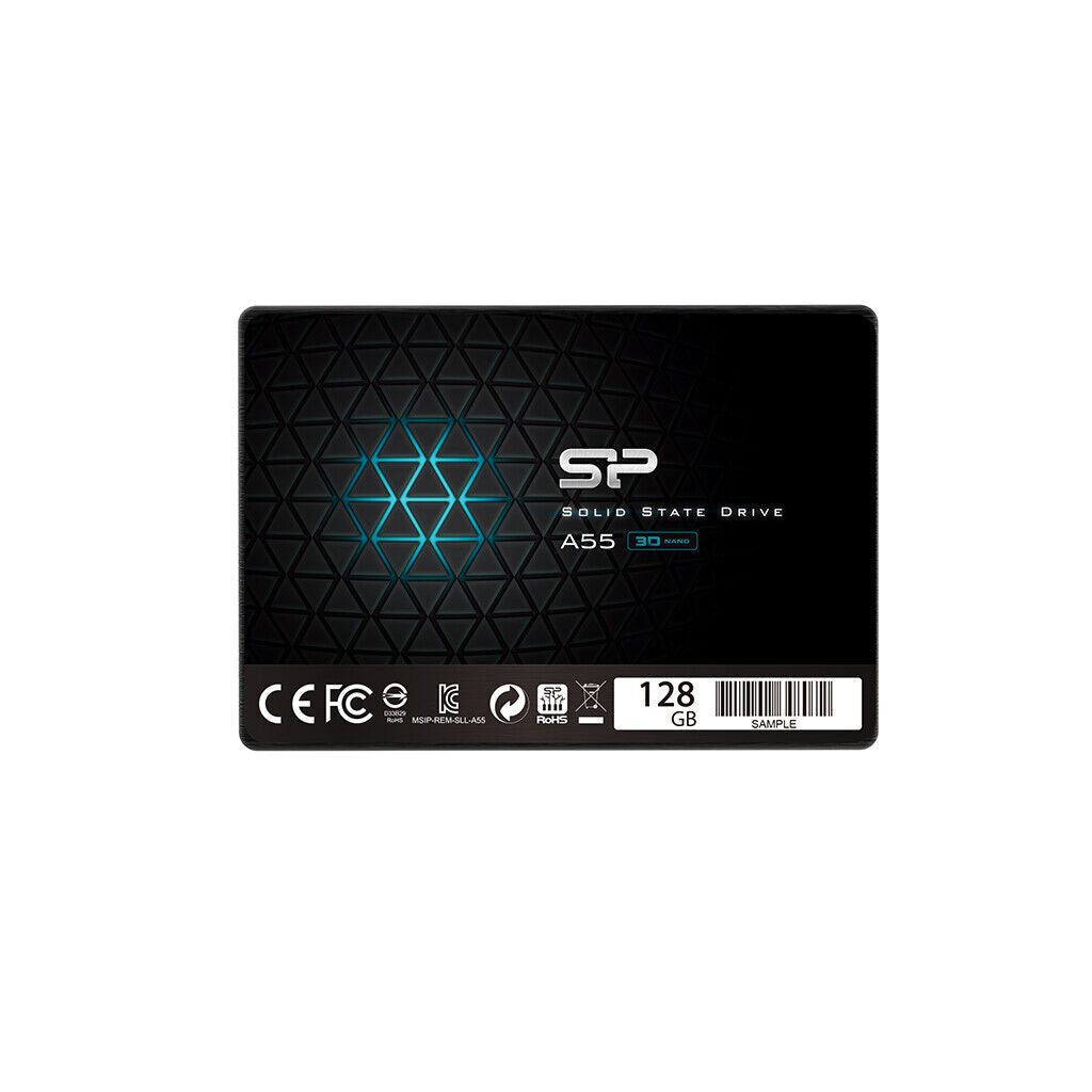 Silicon Power A55 128GB SSD interne Festplatte 2.5" SATA3 (SP128GBSS3A55S25)