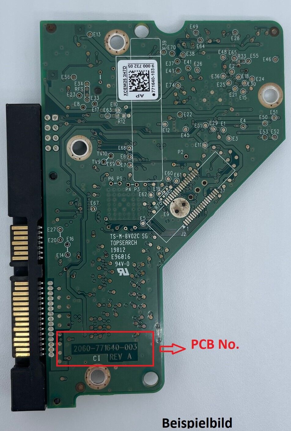 Western Digital PCB Logic Board - Circuit Board - 2060-771640-003 REV A R68