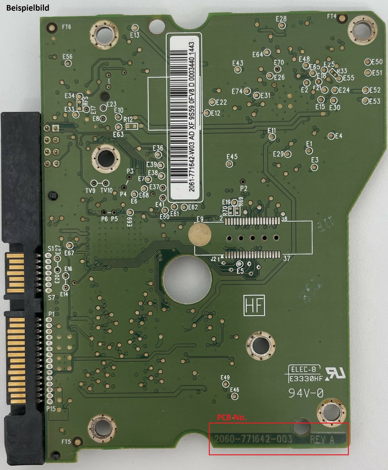 Western Digital PCB Logic Board - Circuit Board - 2060-771642-003 REV A