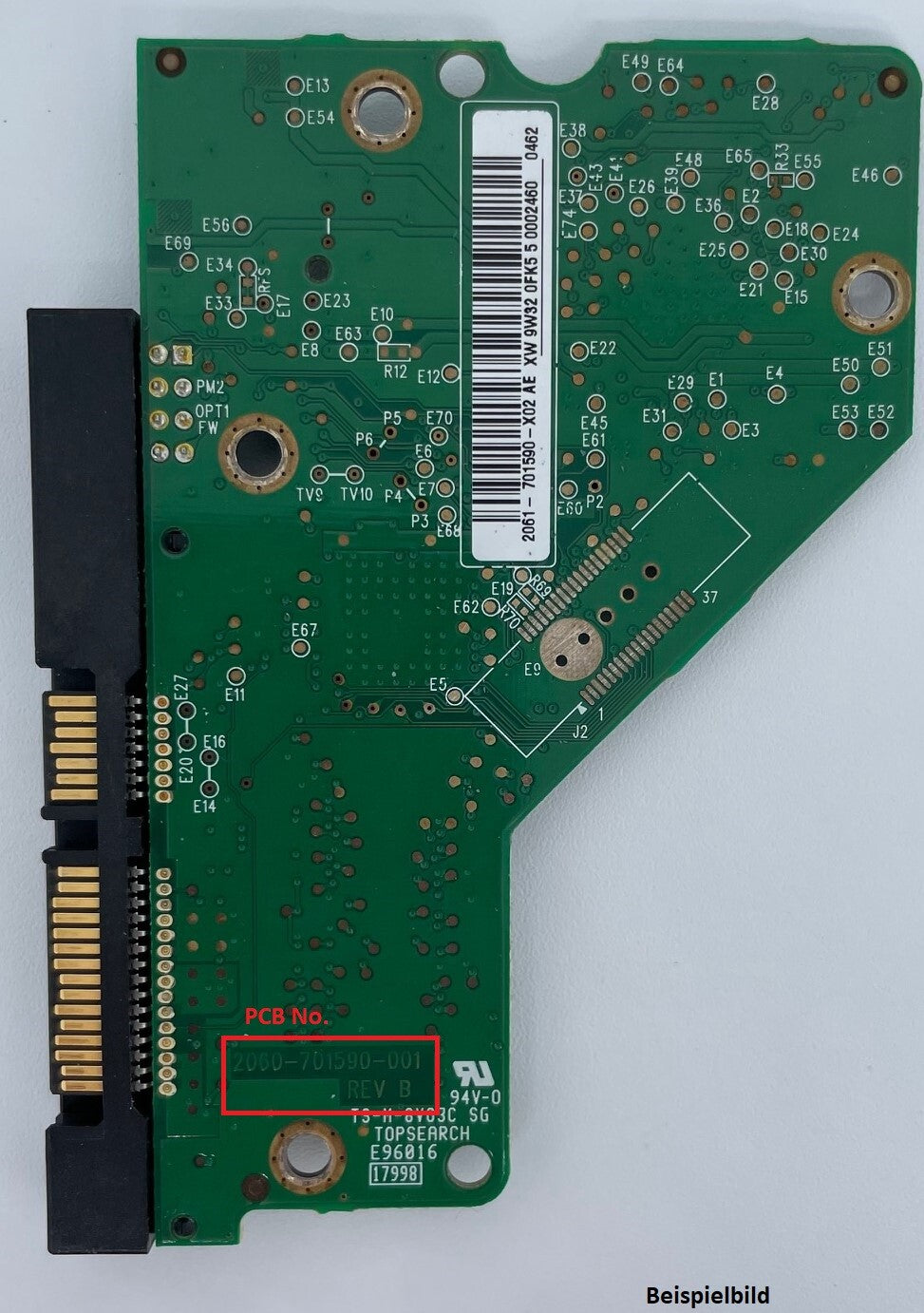 Western Digital PCB Logic Board - Circuit Board - 2060-701590-001 REV B