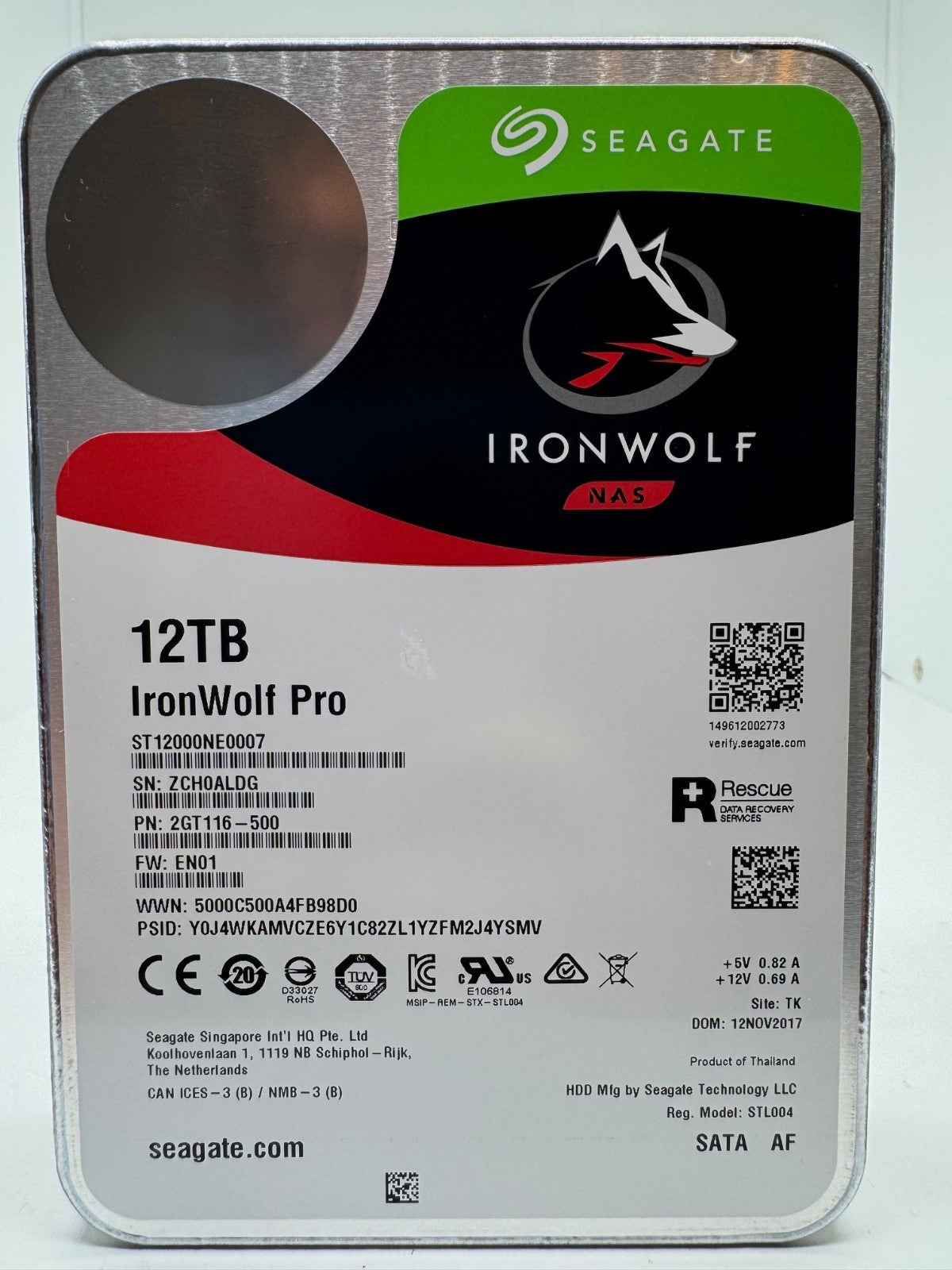 Seagate IronWolf Pro 12TB interne Festplatte ST12000NE0007 256MB SATA3  Cache
