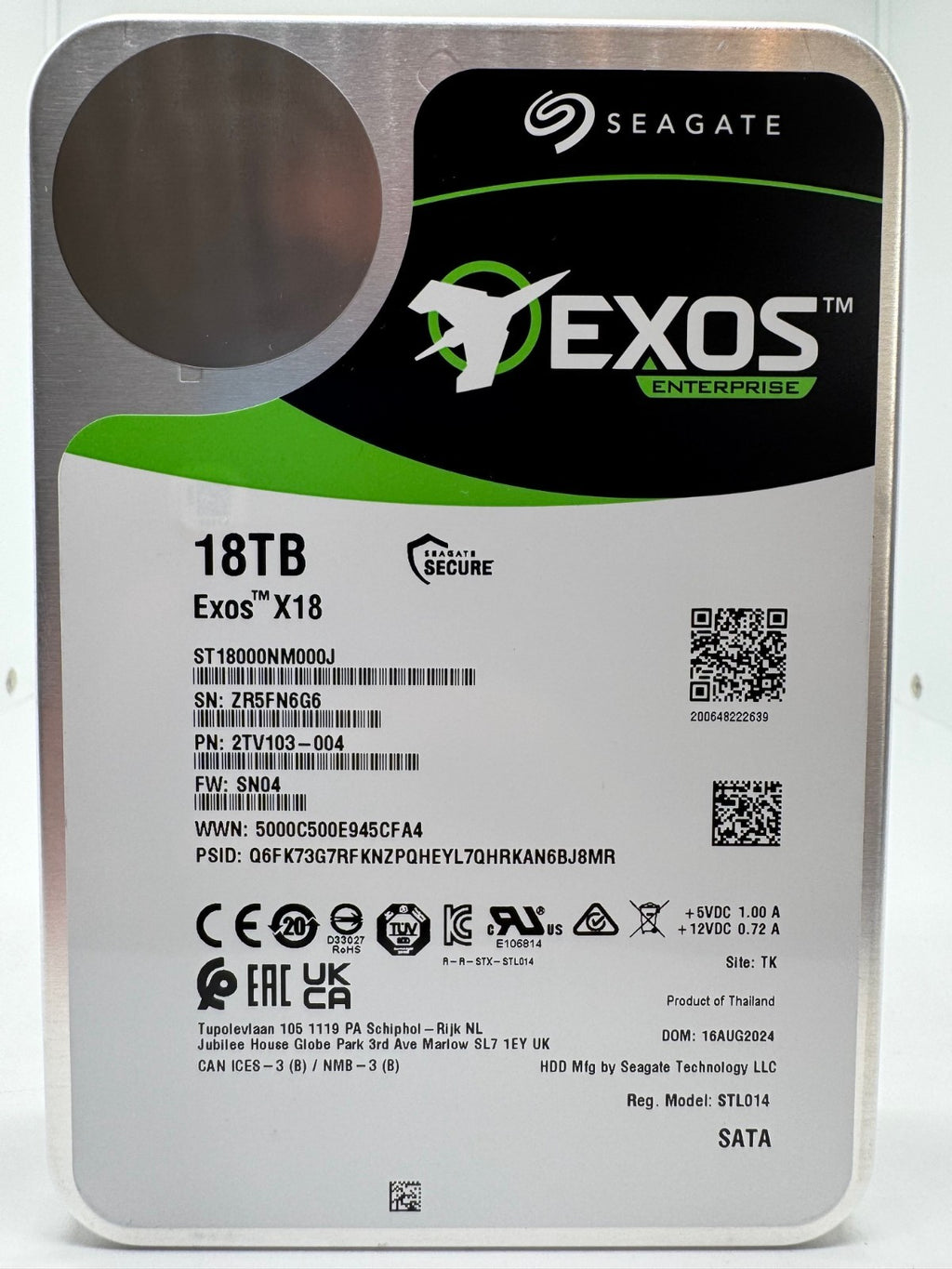 Seagate Exos X18 18TB interne Festplatte ST18000NM000J SATA3 3,5 Zoll