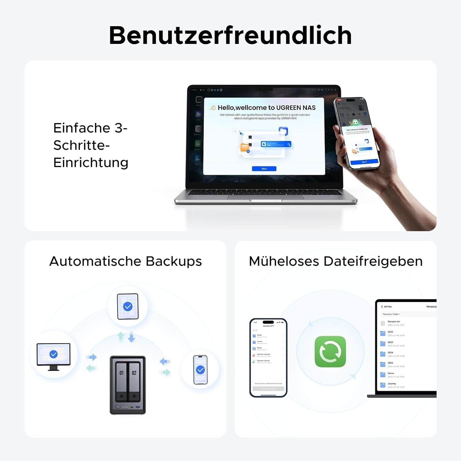 UGREEN NASync DXP2800 2-Bay NAS inkl. 20TB (2x 10TB Seagate Festplatte)