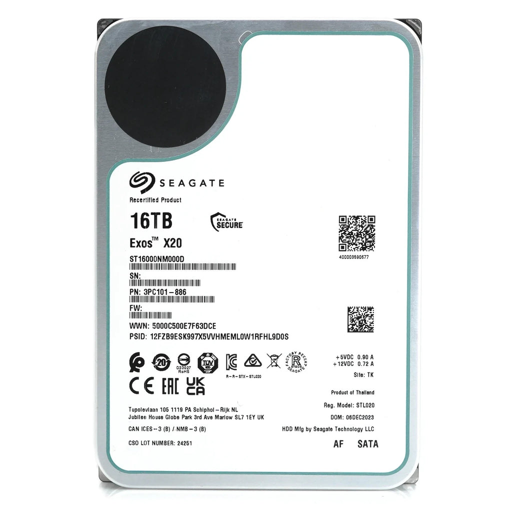 Seagate Exos X20 16TB interne Festplatte ST16000NM000D 3,5 Zoll SATA3
