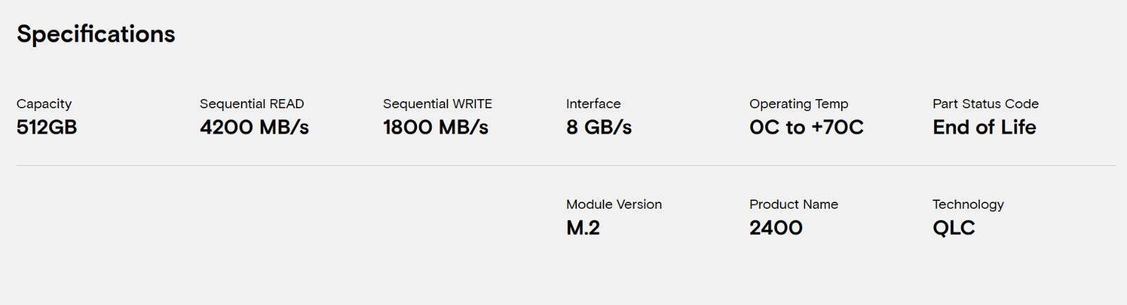 Micron 2400E 512GB M.2 NVMe SSD PCIe 4.0 x4 2280 PC Laptop Notebook Festplatte