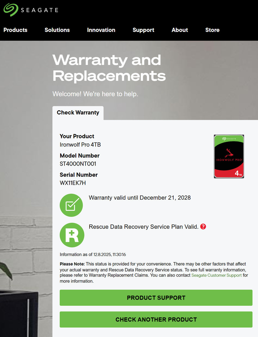 Seagate IronWolf Pro NAS HDD ST4000NT001 - 4TB 3,5 Zoll SATA3 4 TB Restgarantie