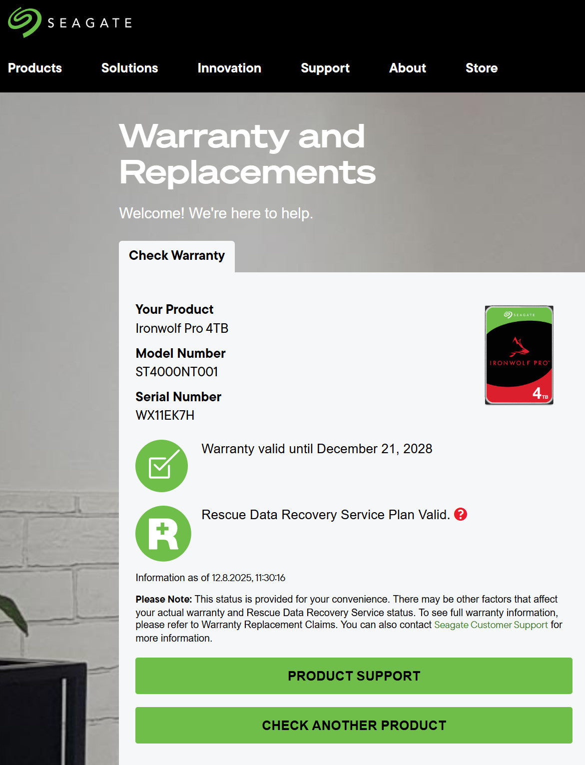 Seagate IronWolf Pro NAS HDD ST4000NT001 - 4TB 3,5 Zoll SATA3 4 TB Restgarantie