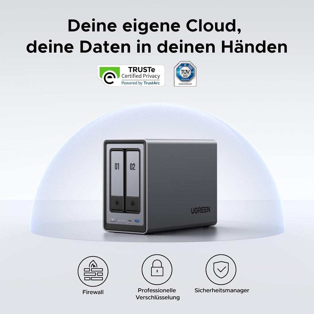UGREEN NASync DXP2800 2-Bay NAS inkl. 20TB (2x 10TB Seagate Festplatte)