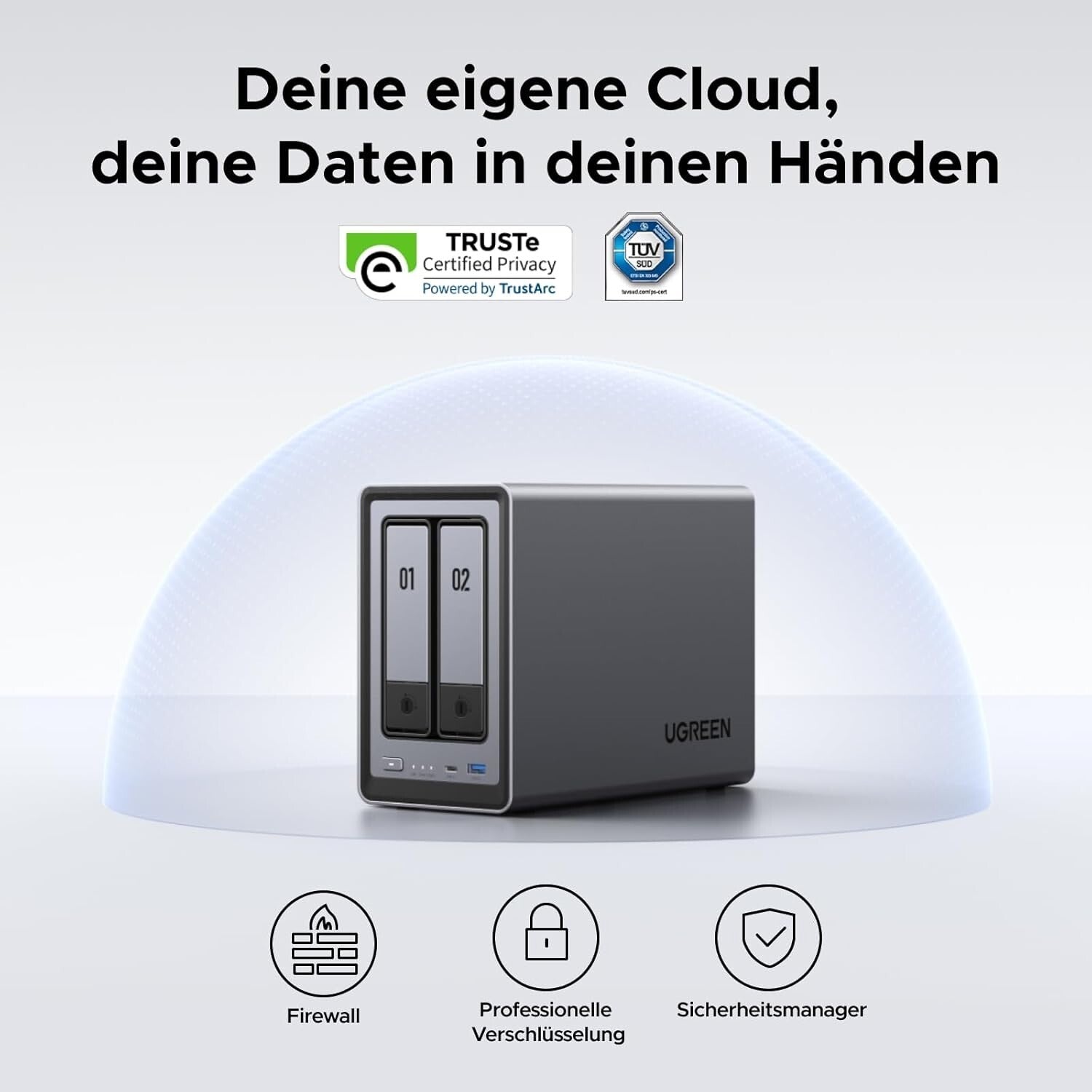 UGREEN NASync DXP2800 2-Bay NAS inkl. 20TB (2x 10TB Seagate Festplatte)