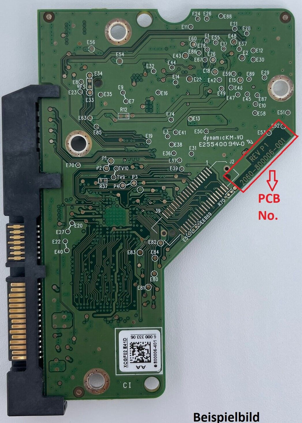 Western DIgital PCB Logic Board - Circuit Board - 2060-800006-001 REV P1
