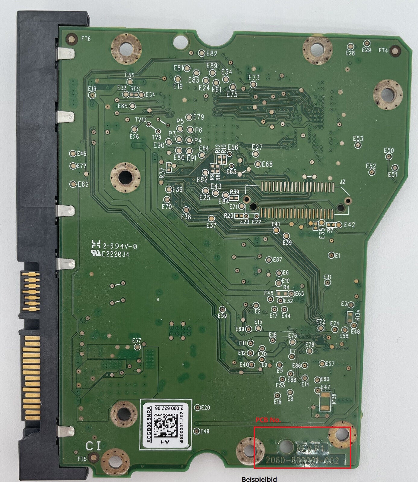 Western Digital PCB Logic Board - Circuit Board - 2060-800001-002 REV P1