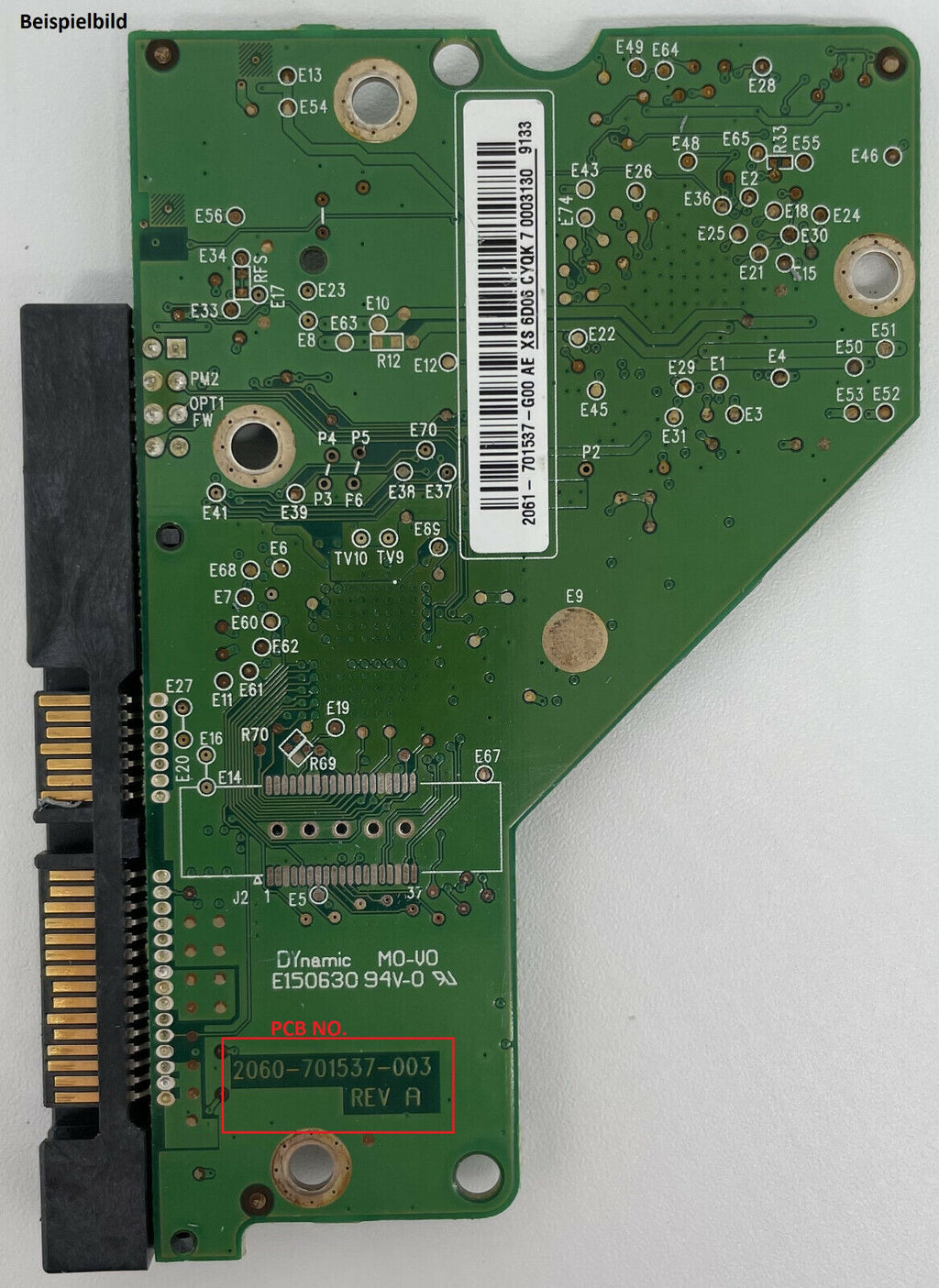 Western Digital PCB Logic Board - Circuit Board - 2060-701537-003 REV A