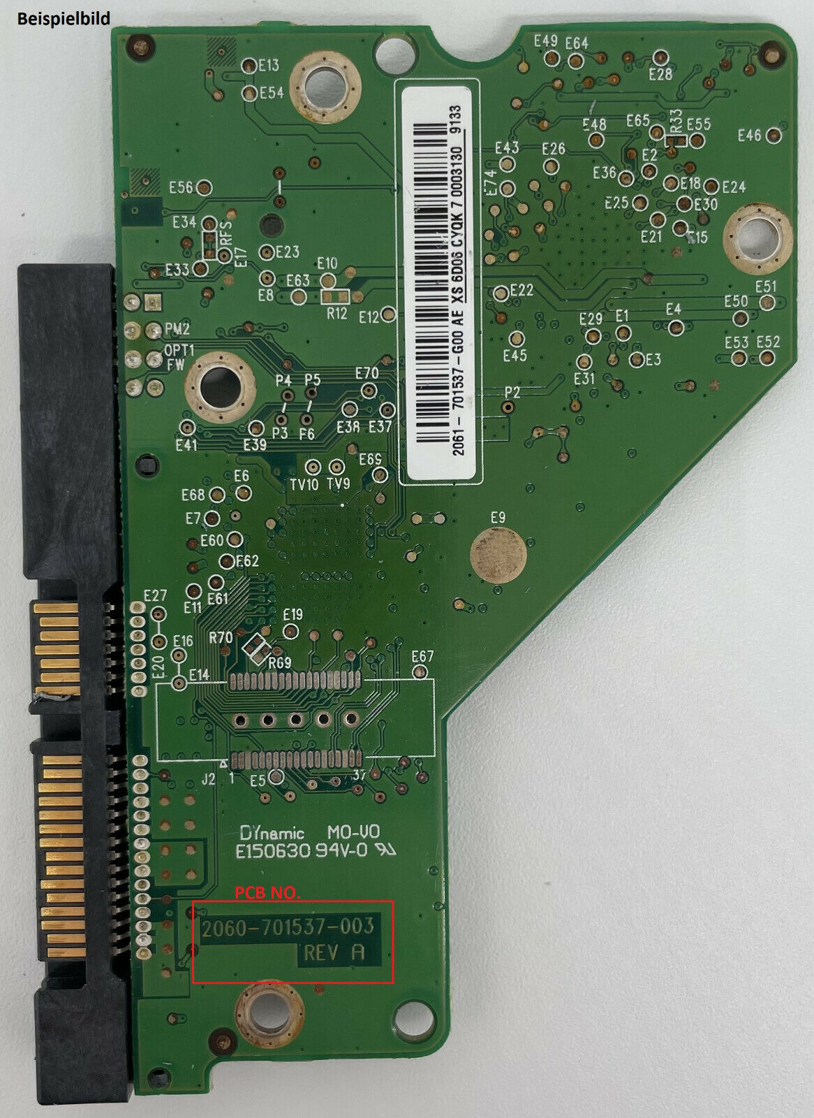 Western Digital PCB Logic Board - Circuit Board - 2060-701537-003 REV A