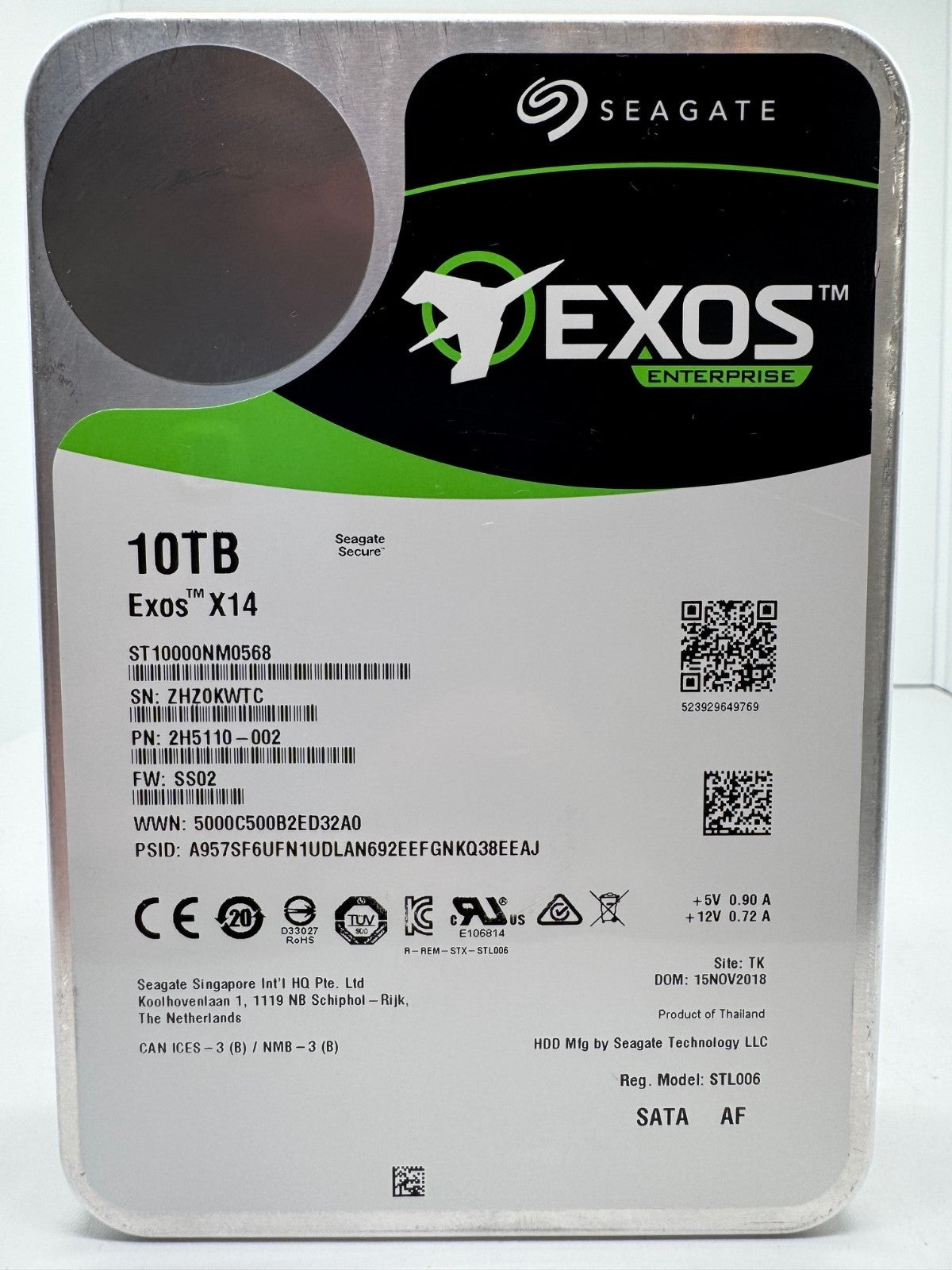 Seagate Exos X14 10TB interne Festplatte ST10000NM0568 HSMR 3,5 Zoll SATA3