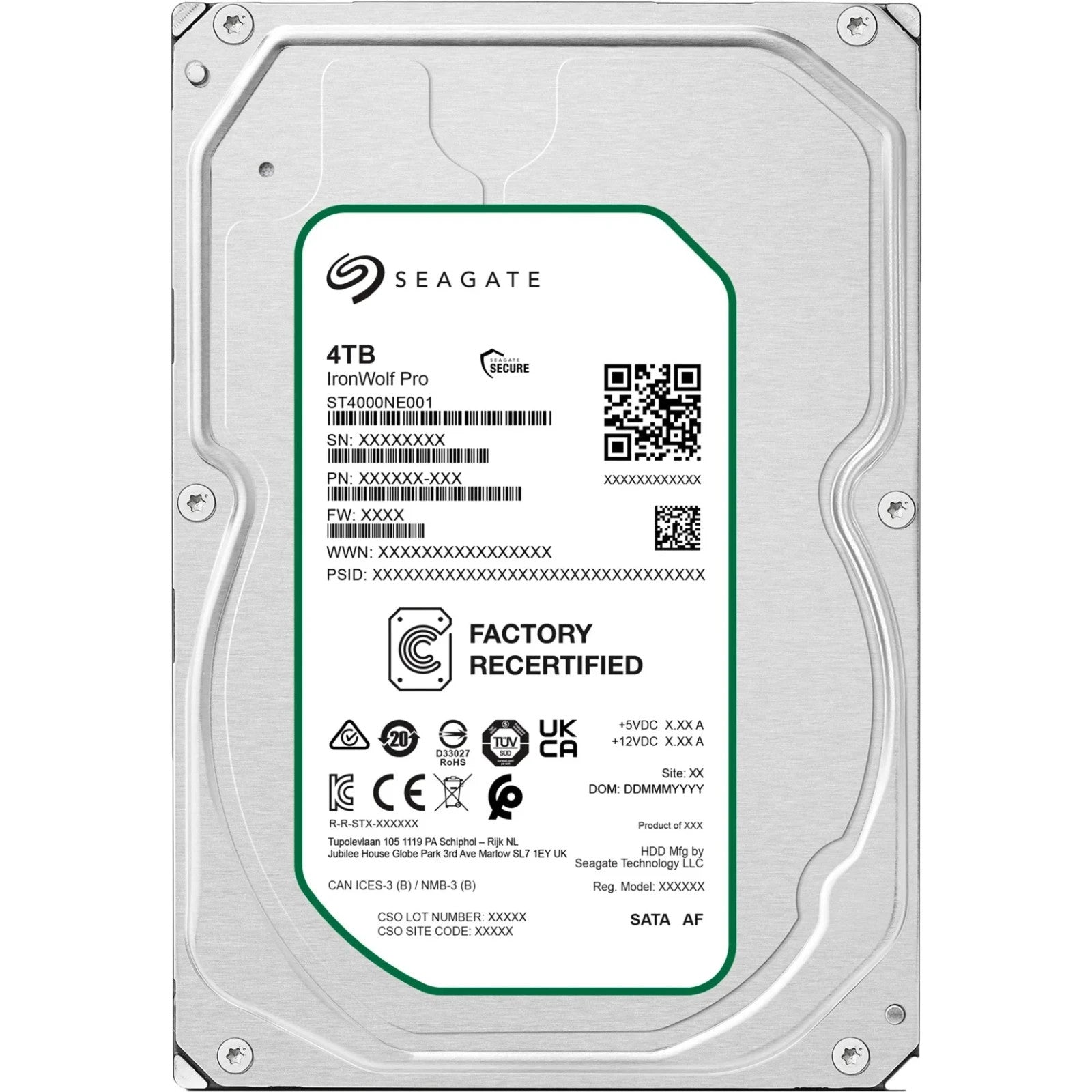 Seagate IronWolf Pro NAS HDD ST4000NT001 - 4TB 3,5 Zoll SATA3 4 TB Restgarantie