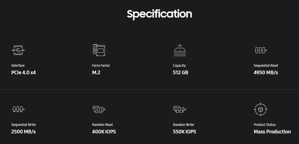 Samsung PM9C1 512GB M.2 NVMe SSD PCIe 4.0 x4 2280 PC Laptop Notebook Festplatte