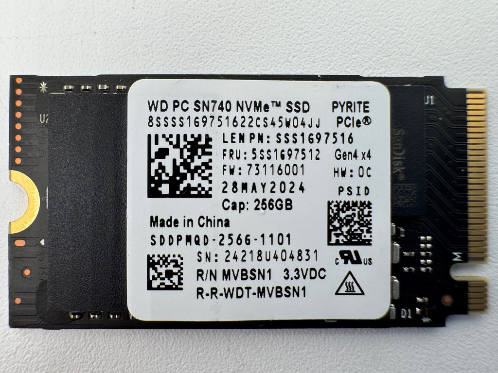 Western Digital WD SN740 256GB M.2 NVMe SSD PCIe 4.0 x4 2242 Notebook Festplatte