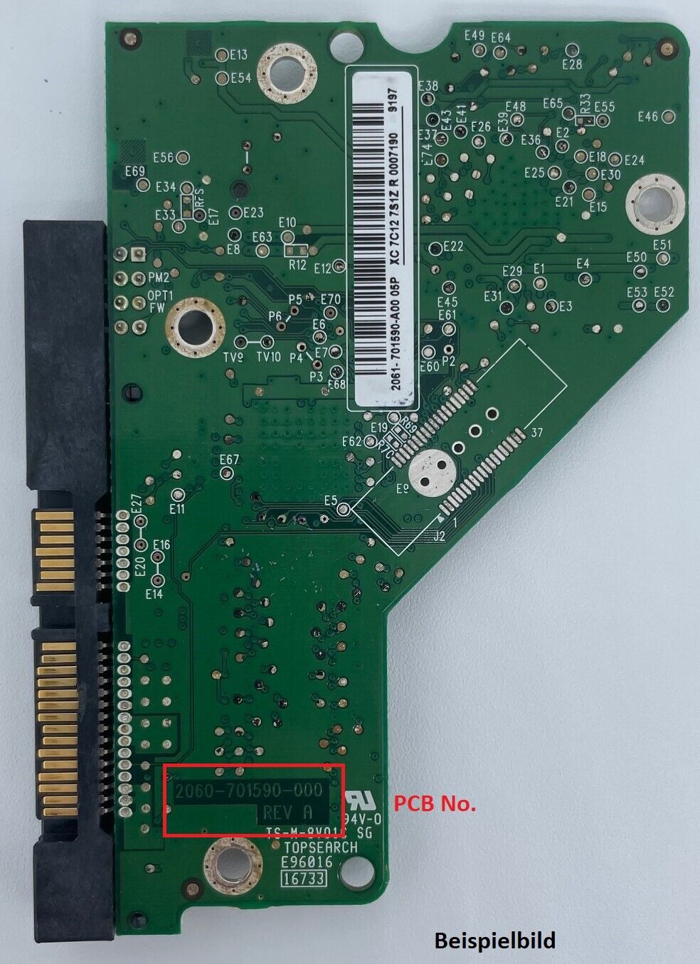 Western Digital PCB Logic Board - Circuit Board - 2060-701590-000 REV A