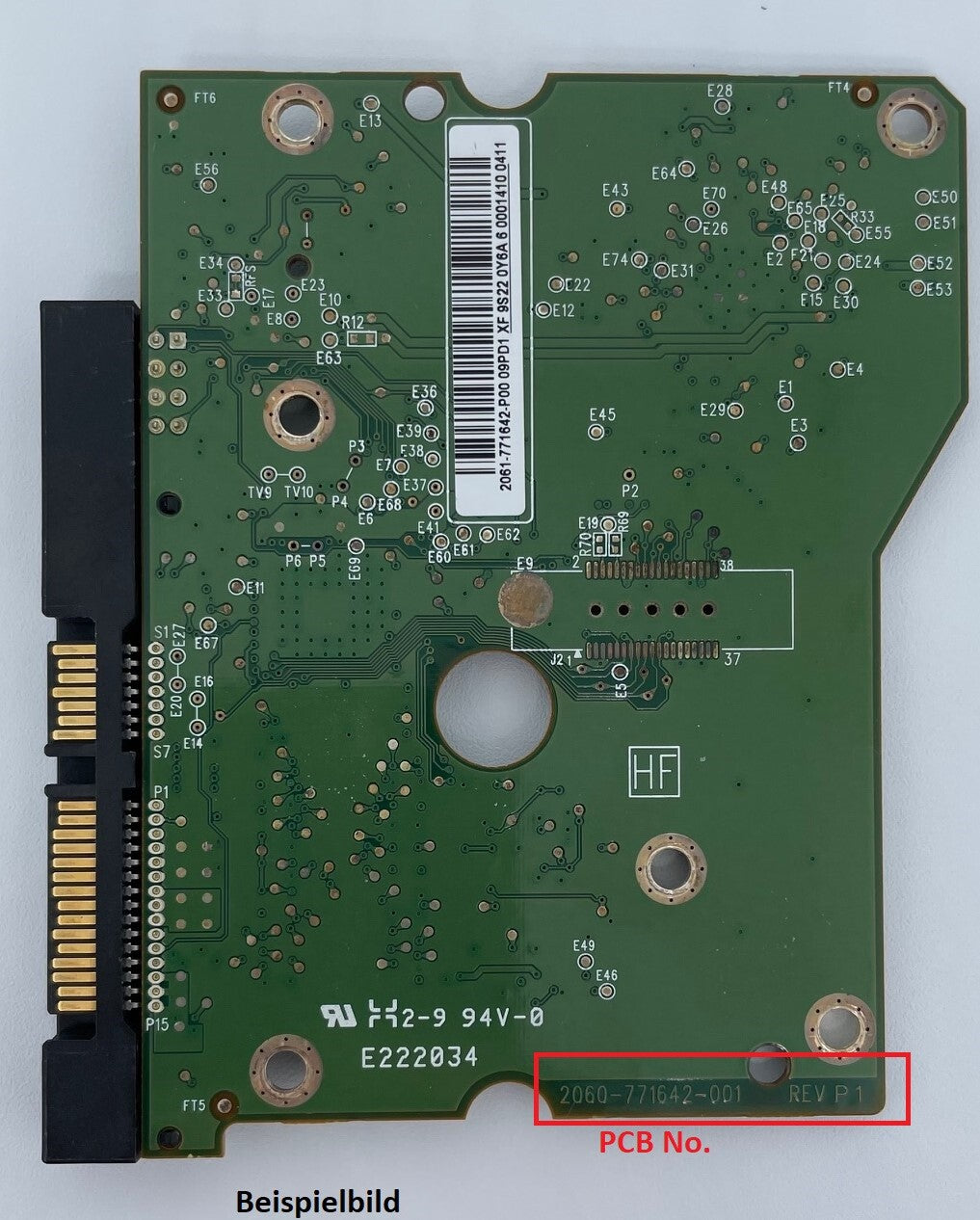 Western Digital PCB Logic Board - Circuit Board - 2060-771624-001 REV P1