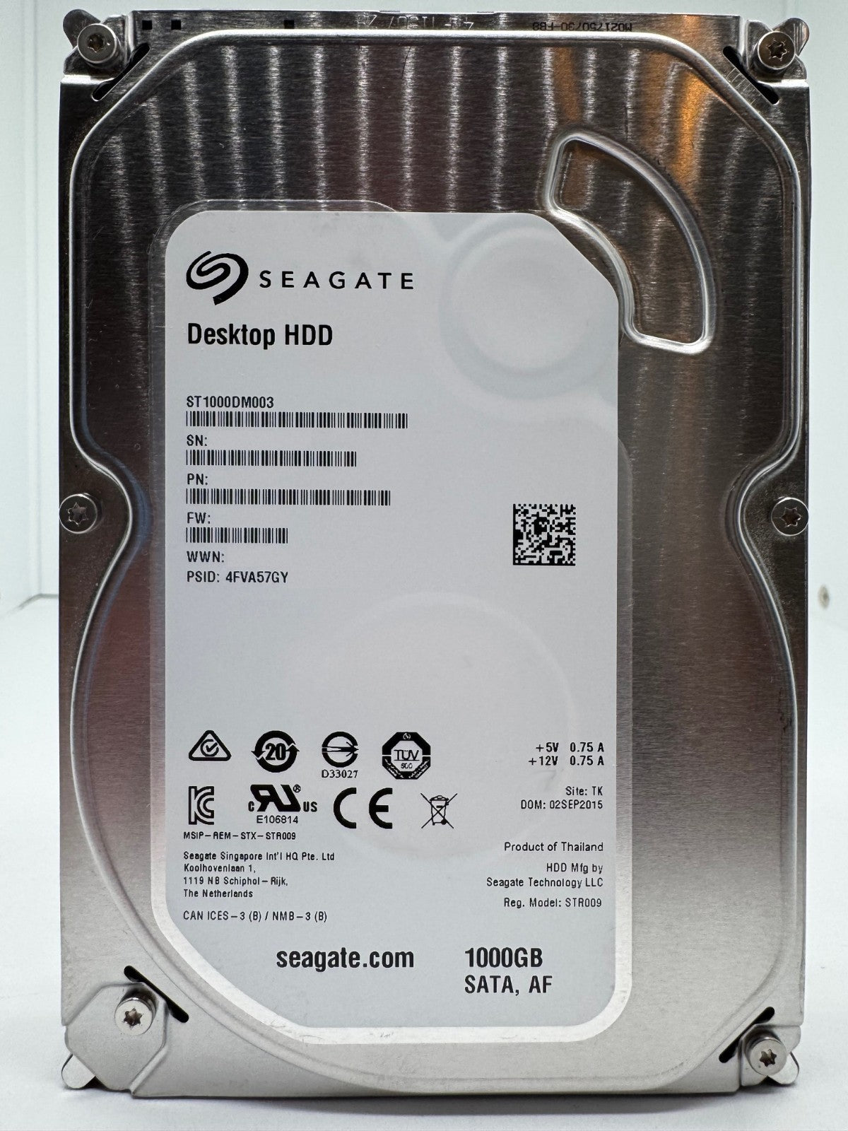 Seagate Desktop HDD ST1000DM003 Interne Festplatte 1TB 3,5" HDD SATA