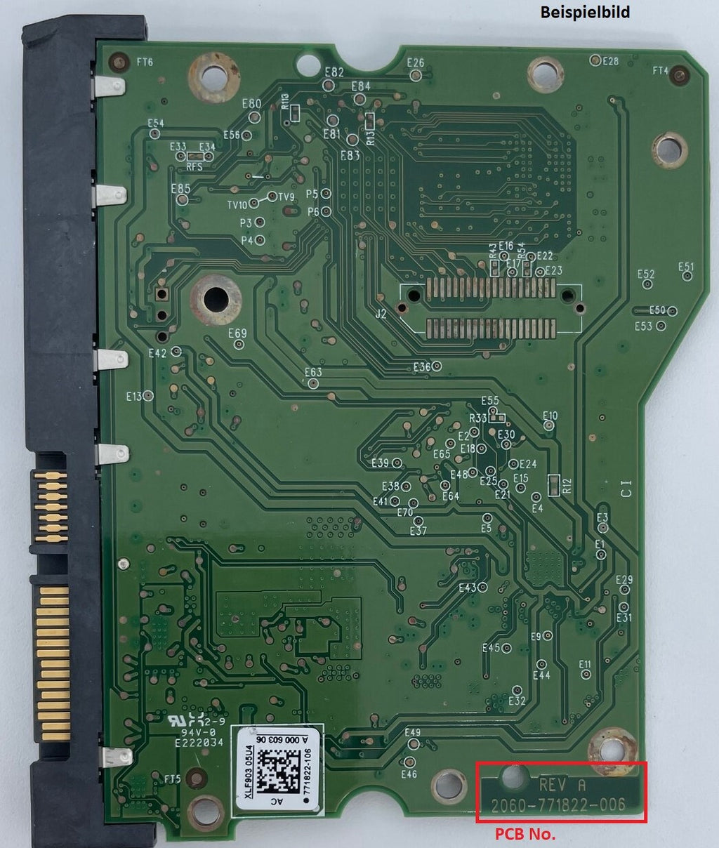 Western Digital PCB Logic Board - Circuit Board - 2060-771822-006 REV A