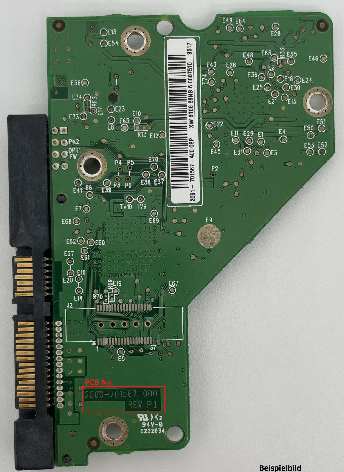 Western Digital PCB Logic Board - Circuit Board - 2060-701567-000 REV P1