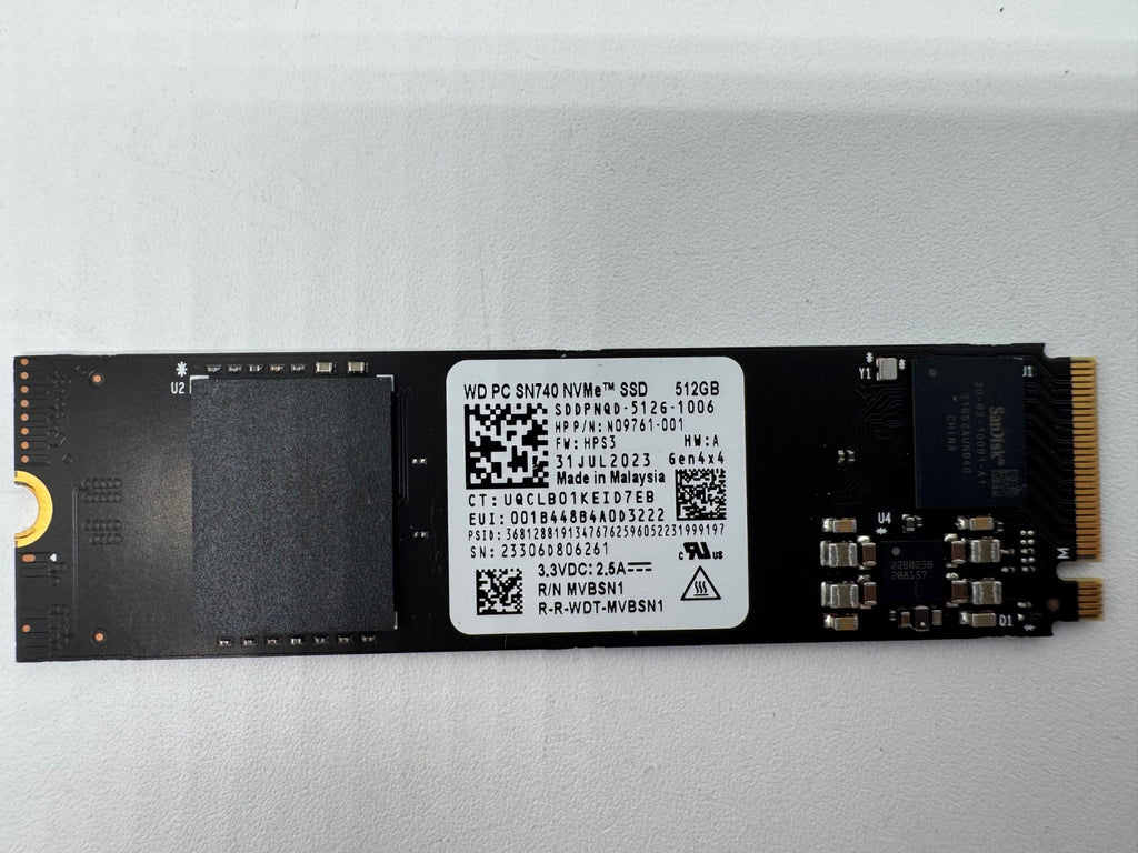 Western Digital WD SN740 512GB M.2 NVMe SSD PCIe 4.0 x4 2280 Notebook Festplatte