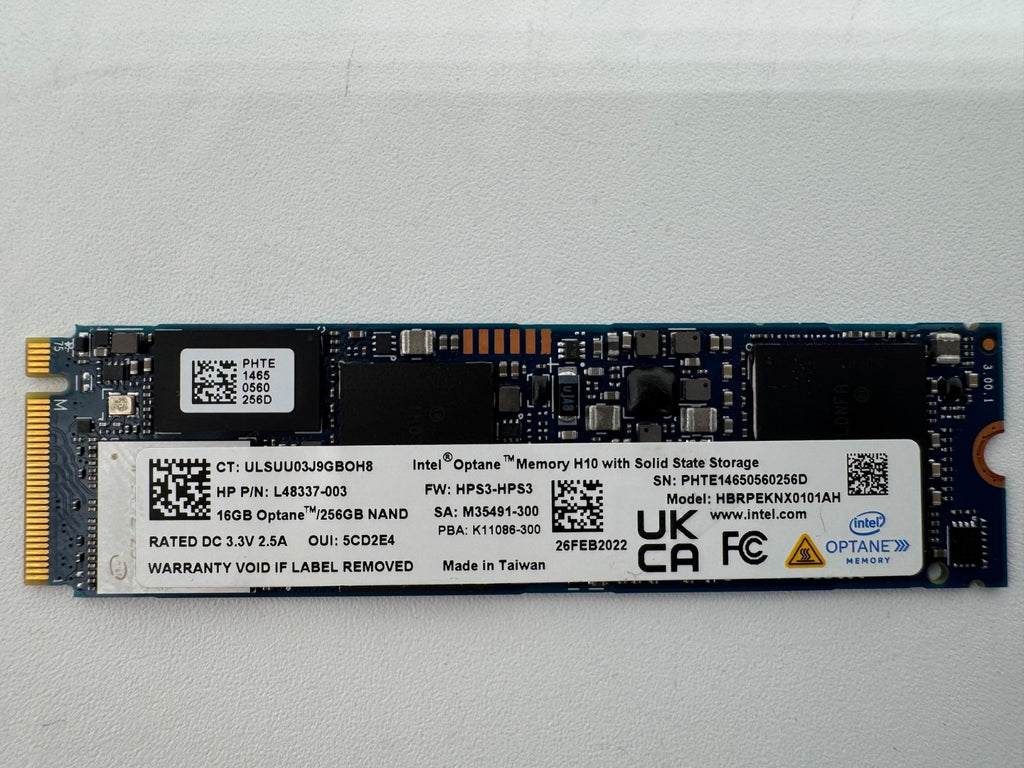 Intel Optane H10 256GB + 16GB M.2 NVMe SSD PCIe 3.0 x4 2280 Festplatte Notebook