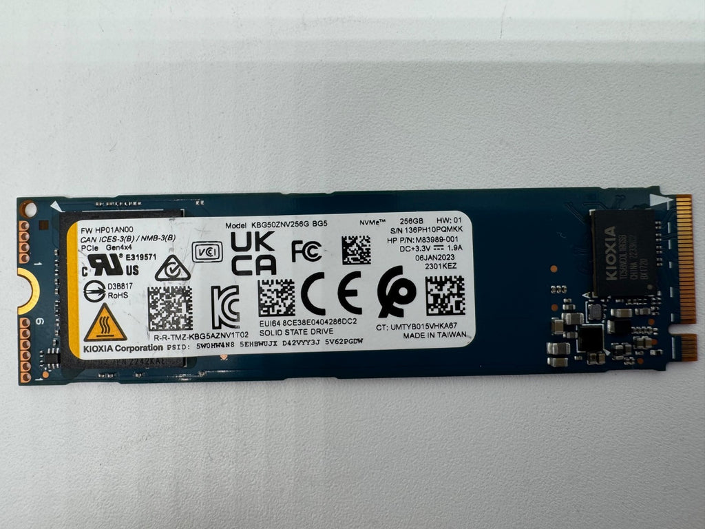KIOXIA KBG50ZNV256G 256GB M.2 NVMe SSD PCIe 4.0 2280 PC Notebook Festplatte