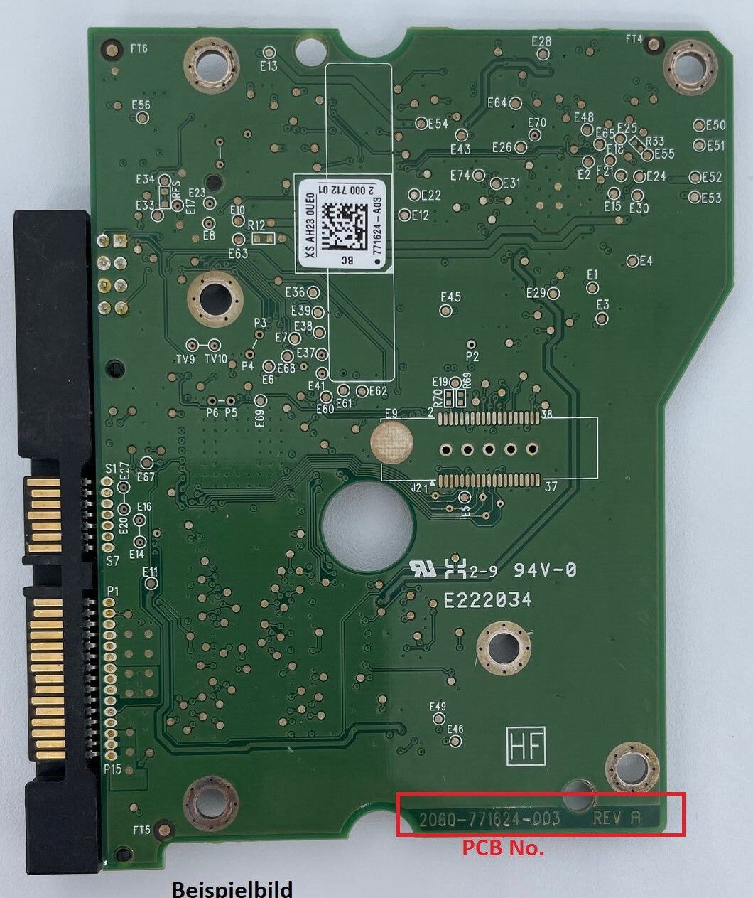 Western Digital PCB Logic Board - Circuit Board - 2060-771624-003 REV A