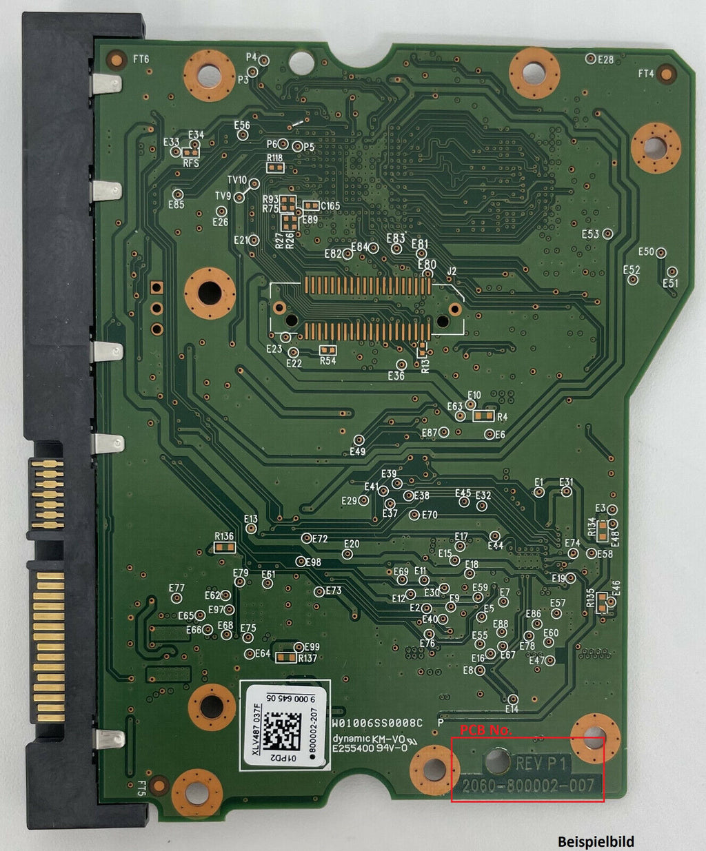 Western Digital PCB Logic Board - Circuit Board - 2060-800002-007 REV P1