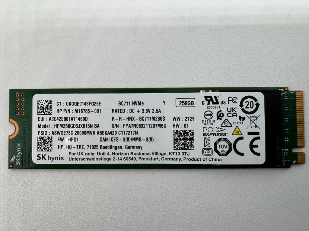 SK hynix HFM256GD3JX013N 256GB M.2 NVMe SSD PCIe 3.0 2280 PC Notebook Festplatte
