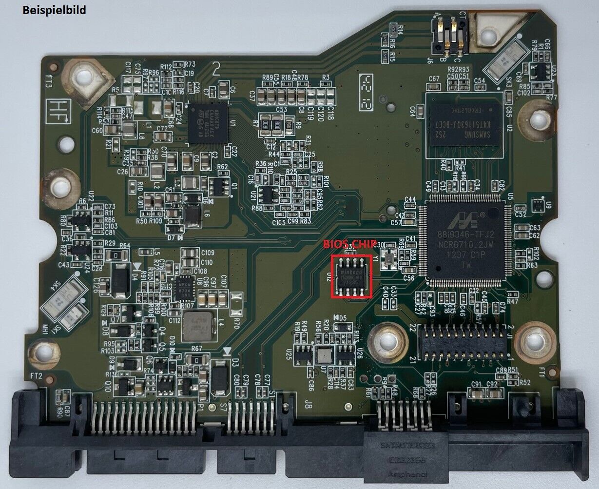 Western Digital PCB Logic Board - Circuit Board - 2060-771822-002 REV P1